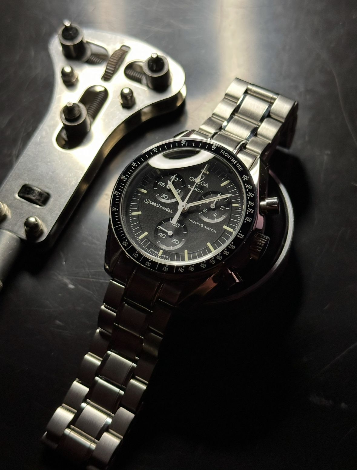 Paul Special Order, OEM Earth + OEM Moon, Steel Bracelet, NATO, including Shipping